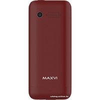 Кнопочный телефон Maxvi P2 (винный красный)