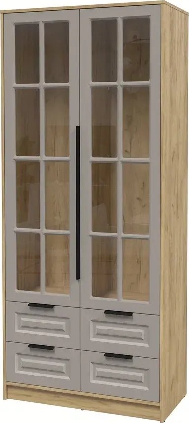 

Шкаф-витрина Интерлиния Концепт КТ-ШВ2 Деко (дуб золотой/луна)