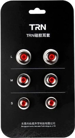 Амбушюры для наушников TRN Silicon Eartips (3 пары, черный/красный)