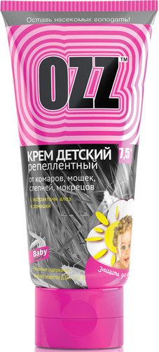 Крем от насекомых Ozz Baby 7.5 Репеллентный Алоэ и ромашка (50 мл)