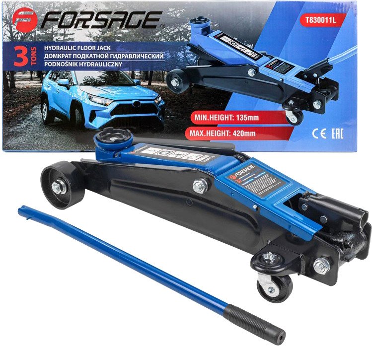 

Подкатной домкрат FORSAGE F-T830011L 3т