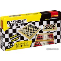 Шахматы/шашки/нарды Bondibon Удачная партия 3в1 ВВ3490