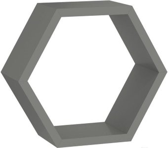 Полка Domax FHS 300 Hexagonal Shelf SZ / 67702 300x260x115x18 (серый)