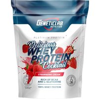 Протеин сывороточный (изолят) Geneticlab Whey Protein Coctail (900 г, клубника)
