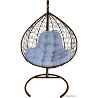 Подвесное кресло M-Group XL 11120209 (коричневый ротанг/серая подушка)