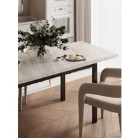 Кухонный стол Senira Велес 120x75 (мрамор эбея/опора черный)