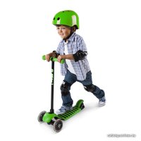 Трехколесный самокат Yvolution Glider Deluxe (зеленый)