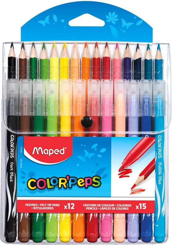 

Набор цветных карандашей Maped Jungle с фломастерами 897412 (15 цв)