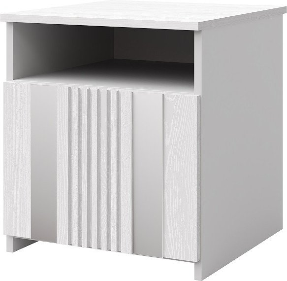 

Тумба КМК Мебель 1ДН Харди КМК 0965.31 (белый текстурный/М3 ясень белый текстурный)