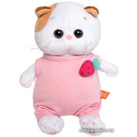 Классическая игрушка Basik & Co Ли-Ли в розовом комбинезоне с клубничкой 20 см LB-019