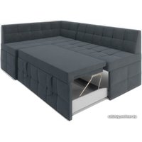 Угловой диван Мебель-АРС Атлантис левый 212x84x135 (велюр серо-синий HB-178 26)