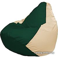 Кресло-мешок Flagman Груша Мега Super Г5.1-62 (тёмно-зелёный/светло-бежевый)