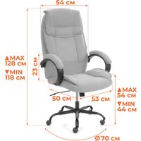 Офисное кресло TetChair Oreon metalBL велюр (серый, 29) в Гродно