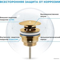 Донный клапан Wellsee Drainage System 182141000 (золото)