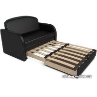 Диван Мебель-АРС Малютка (кожзам, черный)