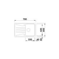 Кухонная мойка Blanco Sona 45 S 525970 (черный)