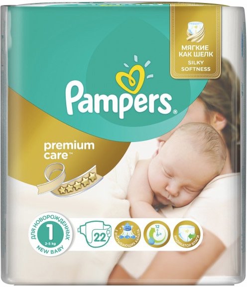 

Подгузники Pampers Premium Care 1 Newborn (22 шт)