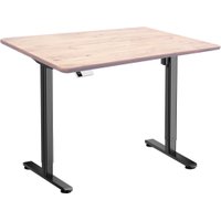 Стол для работы стоя ErgoSmart Wooden Electric Desk Slim 1300х750х27 мм (прямой край, дуб беленый/черный)