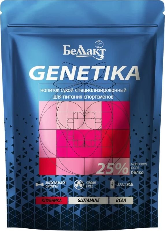 

Гейнер Беллакт Genetica 25% (500 г, клубника)