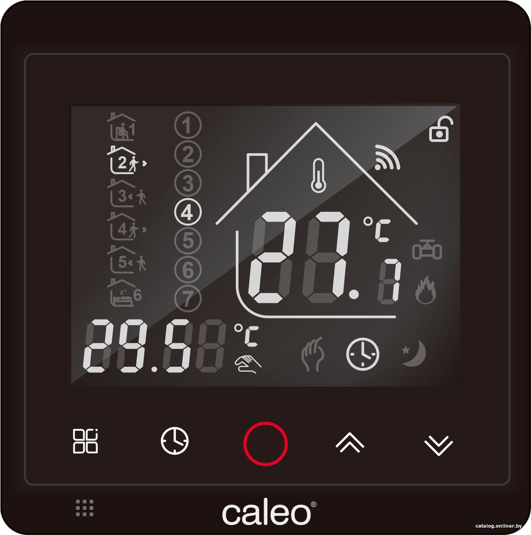 Терморегулятор Caleo С936 Wi-Fi Lux (черный)