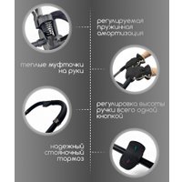 Универсальная коляска Bubago Gaudi (3 в 1, черный)