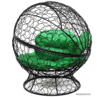 Кресло M-Group Апельсин 11520404 (черный ротанг/зеленая подушка)