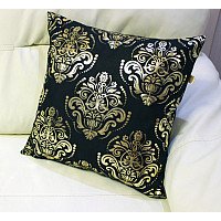Декоративная подушка Matex Luxury Обои 14-058 (золото/черный)