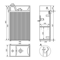  Wellsee Тумба под умывальник 2 в 1 WC Area 221801002 (тумба/матовый белый, раковина/глянцевый белый, без ножек)