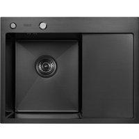 Кухонная мойка ARFEKA ECO AR 650*500 L BLACK PVD NANO