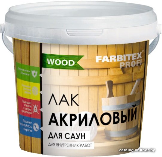 Лак Farbitex Profi Wood Акриловый для саун 1 л (матовый)