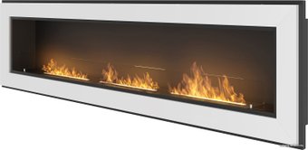 Биокамин SimpleFire Frame 1800 (белый, со стеклом)