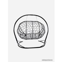 Подвесной диван M-Group Лежебока 11180406 (с черным ротангом/красная подушка)