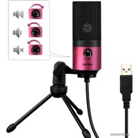 Проводной микрофон FIFINE K669 (розовый)