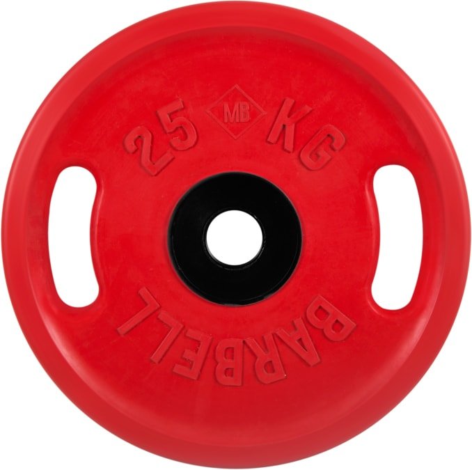 

Диск MB Barbell Евро-классик с ручками 51 мм (1x25 кг, красный)