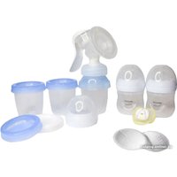Ручной молокоотсос Philips Avent Natural Motion с бутылочкой для кормления SCD213/03