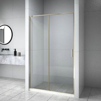 Душевая дверь Aquanet Pleasure Evo 160 AE65-N160-GBT (золото брашированное/никель)