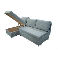 Угловой диван Mio Tesoro Farris 4УС+0Пд (шенилл, Santos Light Grey)