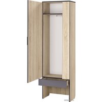 Шкаф распашной Аквилон Эльза №2 с зеркалом (дуб сонома)