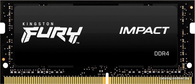 

Оперативная память Kingston FURY Impact 16GB DDR4 SODIMM PC4-25600 KF432S20IB1/16