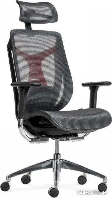 Игровое (геймерское) кресло SitUp Barracuda Chrome (сетка Dark Gray/ткань Dark Gray)