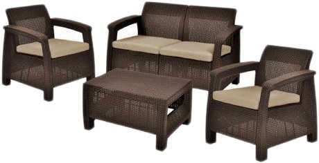 

Набор садовой мебели Keter Corfu Set (коричневый)