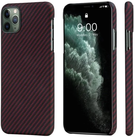 

Чехол для телефона Pitaka MagEZ для iPhone 11 Pro Max (twill, черный/красный)