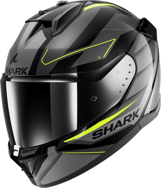 Мотошлем Shark D-Skwal 3 Sizler (р. XL, серый/черный/желтый)