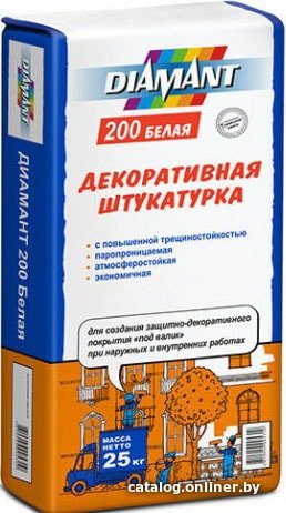 Декоративная штукатурка Diamant 200 (25 кг, белый)