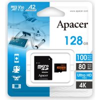 Карта памяти Apacer microSDXC AP128GMCSX10U8-R 128GB (с адаптером)