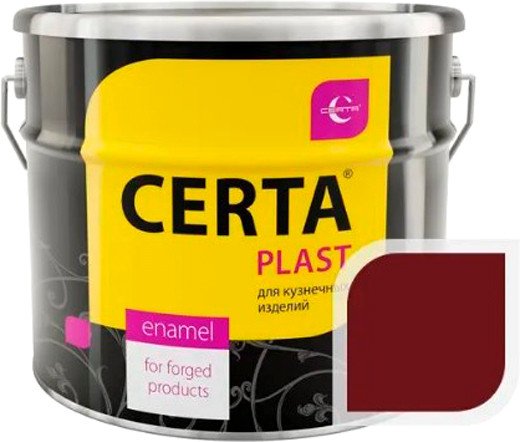 

Эмаль Certa Plast RAL3005 10 кг (полуглянцевый вишневый)