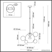 Подвесная люстра Odeon Light Bubbles 4802/12LB