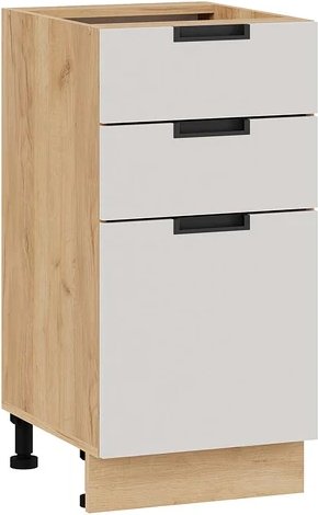 

Шкаф напольный Трия Гренада с тремя ящиками 1Н4Я3 (дуб крафт золотой/холст мокко)