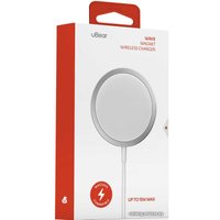 Беспроводное зарядное uBear Wave MagSafe Wireless Charger (серебристый)