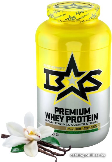 Протеин сывороточный (изолят) Binasport Premium Whey Protein (1300г, ваниль)